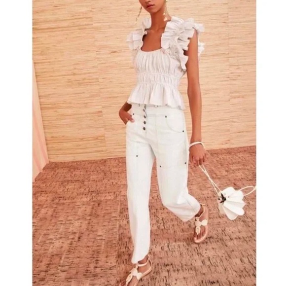 Ulla Johnson Paloma Top in Sand - Picture 5 of 11